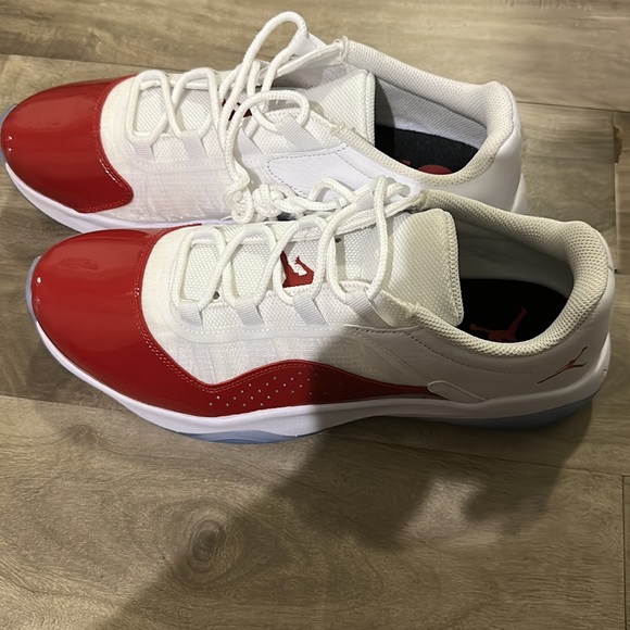 jordan 11 white and red low